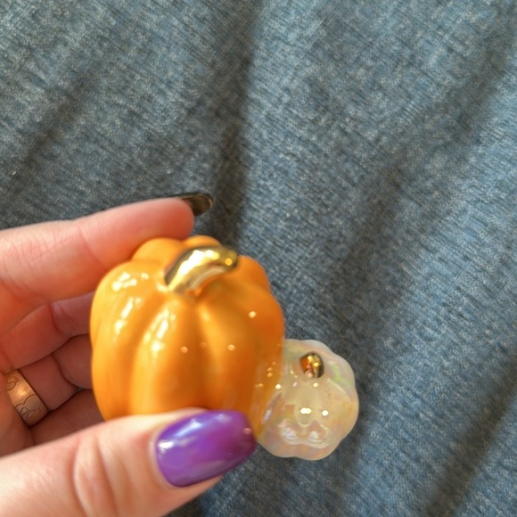 RETIRED PEARL DOT Nora Fleming Baby Bowl with Pumpkin Spice Mini - Picture 11 of 13